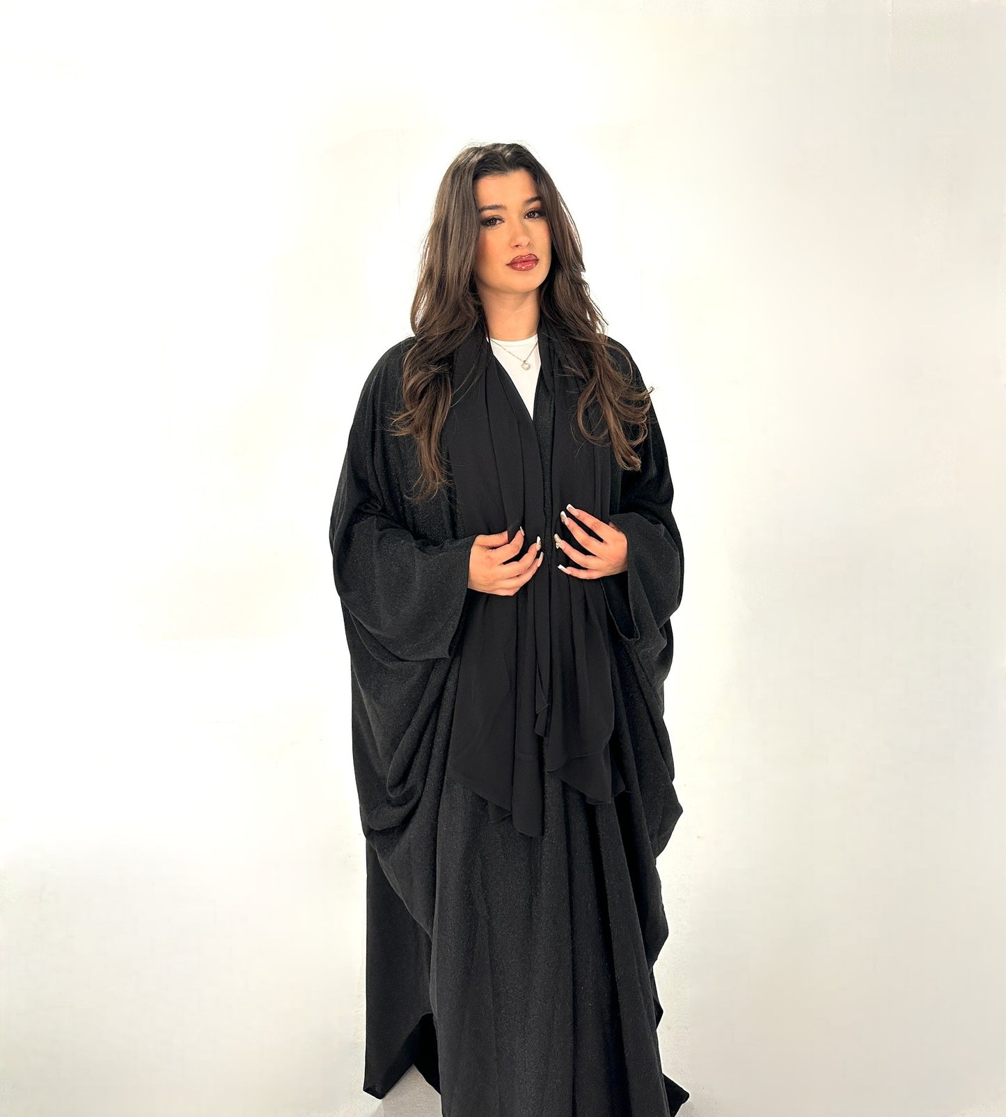 Midnight Sparkle Elegance Abaya