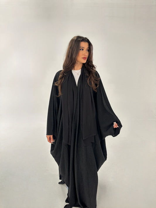 Midnight Sparkle Elegance Abaya