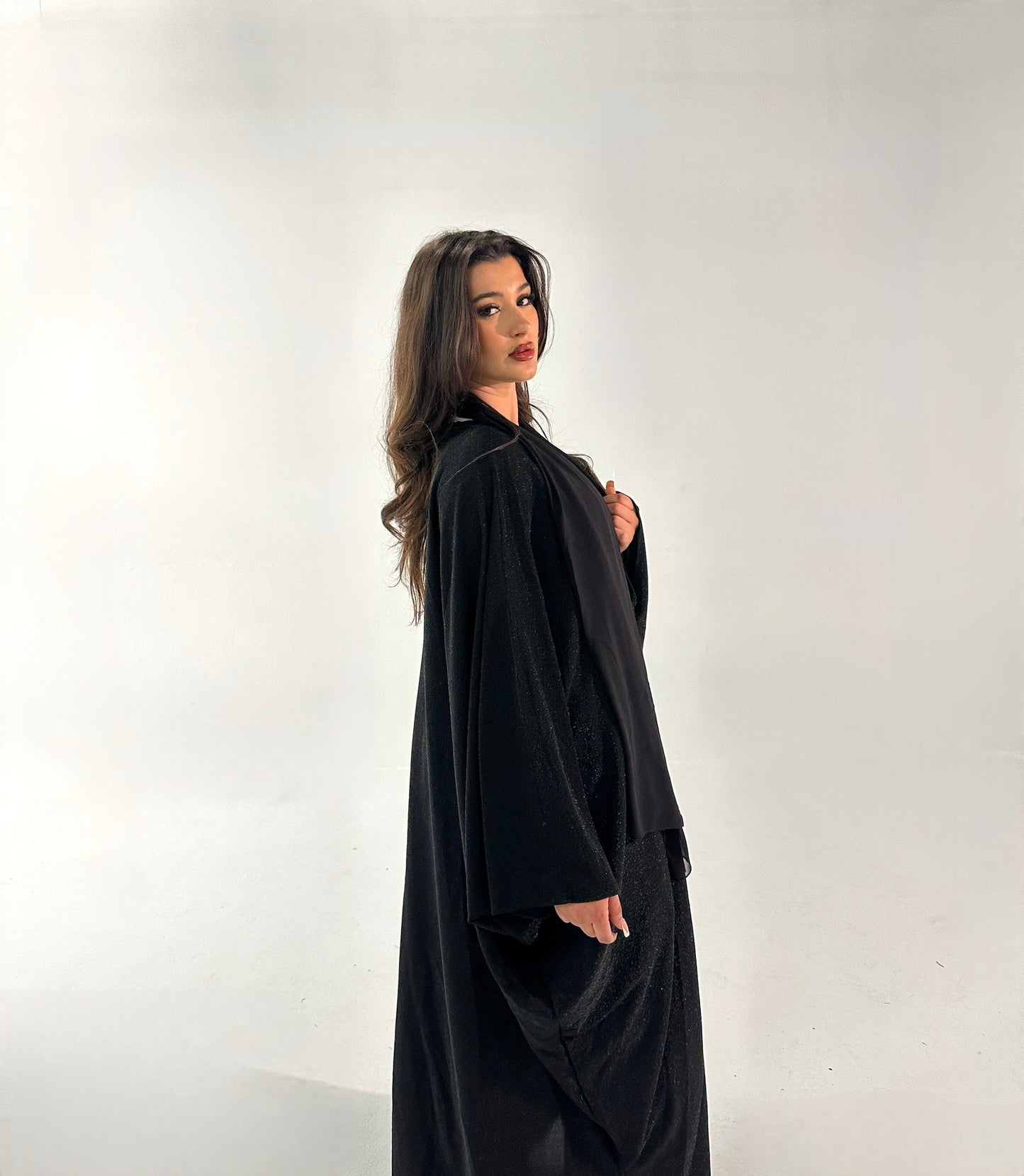 Midnight Sparkle Elegance Abaya