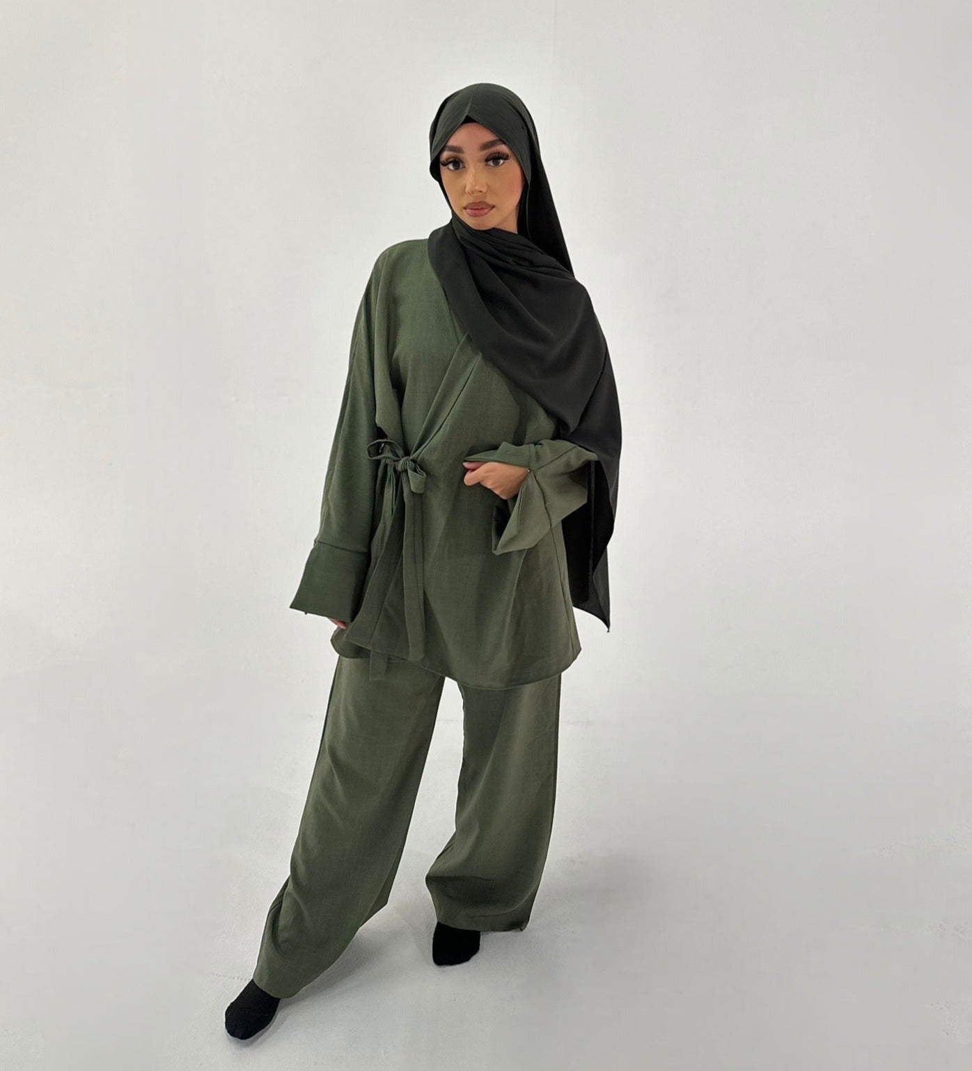 Olive Elegance Co-ord 2 Piece Set